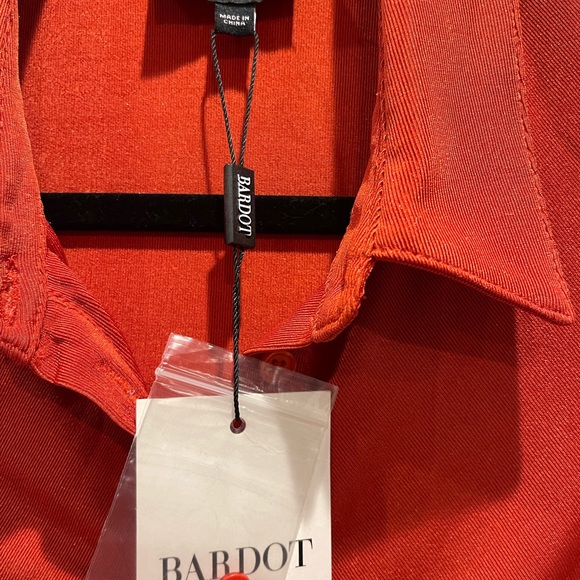 BNWT Bardot The Bunched Long Sleeve Burnt Orange Dress - Picture 2 of 6